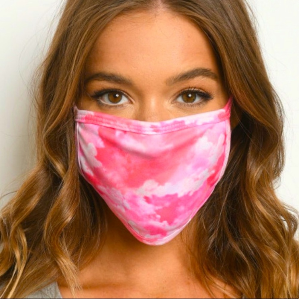 Hot Pink Tie Dye Face Masks 💗